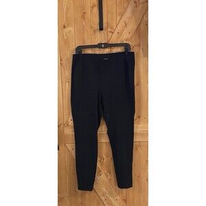 J Jill Ponte Pants Black Pull On Stretch Knit Petite MP LP Fit Cropped Trousers